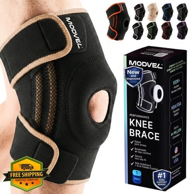 Modvel Knee Brace Stabilizers Gel Pads Arthritis ACL Pain Relief Medium