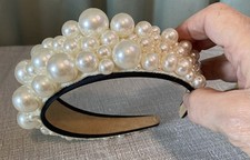Elegant Women Girls Multi-Size Faux Pearl Headband - Great Condition