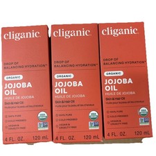 3Cliganic Organic Jojoba Oil, 100 Pure 4oz Moisturizing Oil for Face Hair Skin