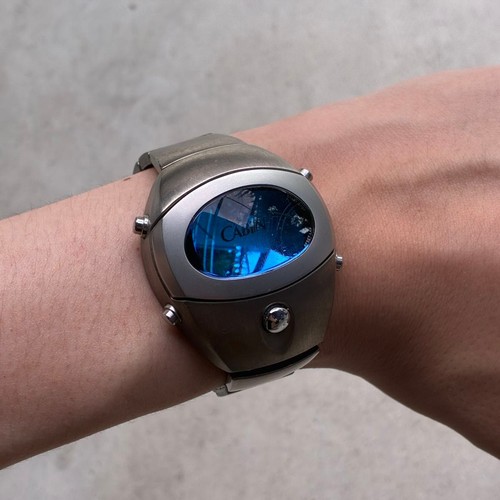 Seiko Alba Spoon Cabine Acier Inoxydable Titane Métal Quartz Montre Hommes Auth - Photo 6 sur 9