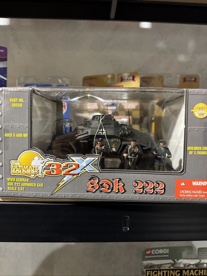 Coche Scout Blindado De Colección Ultimate Soldier 32X Segunda Guerra Mundial Alemán SDK 222 1:32 WW2 NUEVO Foto 3 de 3