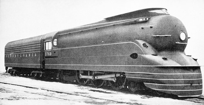 #ad Pennsylvania Railroad PRR Streamlined K4 4 6 2 3768 1938 5 x 7 Photo $5.99