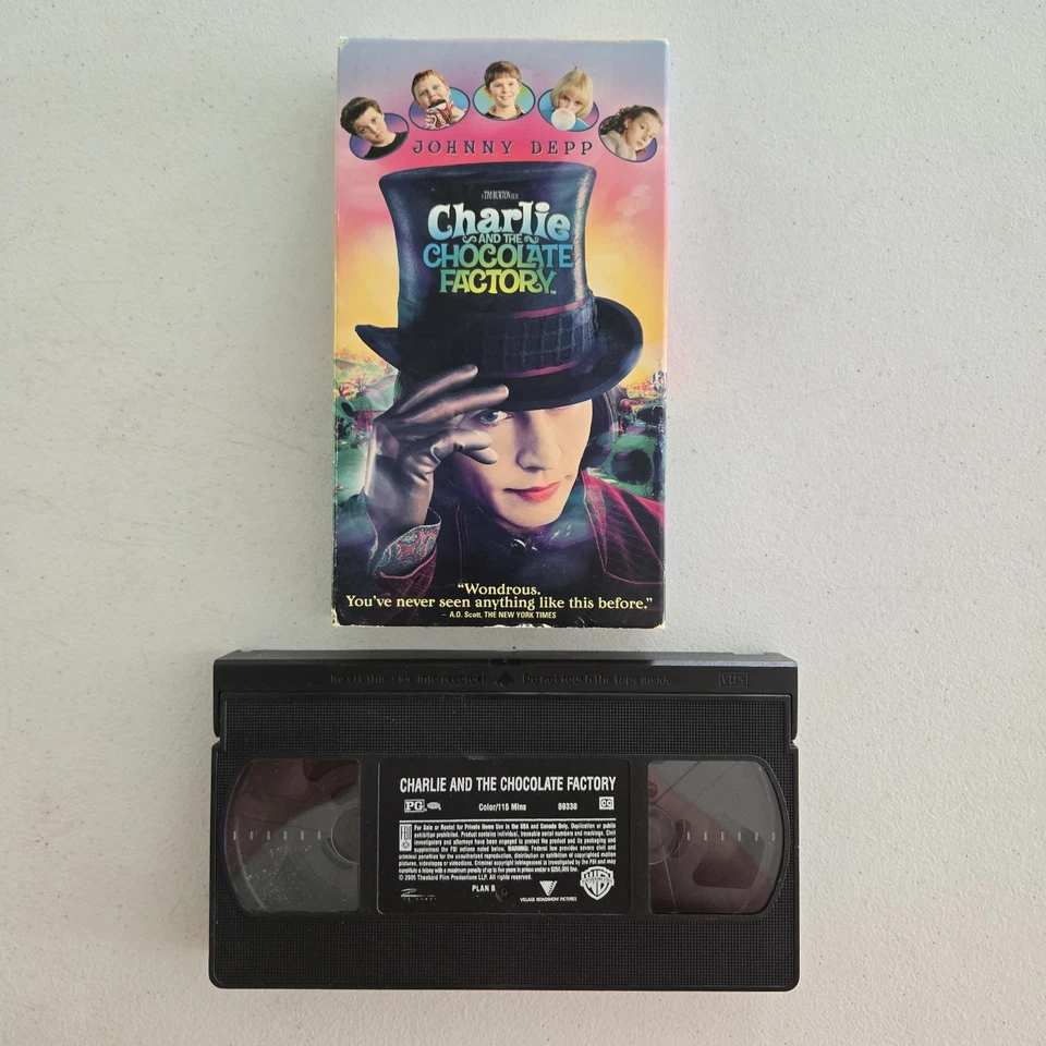 Charlie And The Chocolate Factory VHS 2005 CHILDREN'S FAMILY FANTASY RARE OOP PG Foto 3 de 3