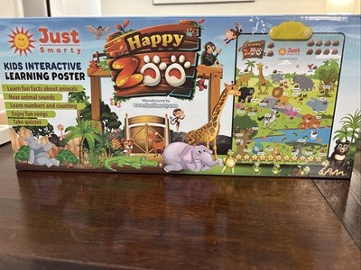 Smarty Zoo Animals Toddler Toy Ages 3-6 Interactive Learning Poster