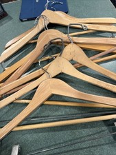 Lot Eight Wooden Vintage Hangers. Perfect Condition.