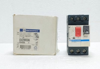 Telemecanique GV2ME06 Motorschutzschalter 1-1.6A 3-polig DIN-Hutschiene Neu
