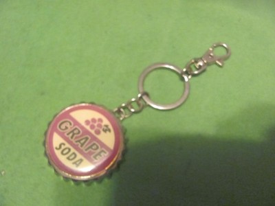 Disney Parks Up Grape Soda Cap Metal Keychain Bottle Opener