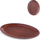 Plateau de serveur ovale en bois antidérapant 23 x 16 cm