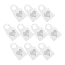 25pcs Paper Gift Boxes with Clear Window Wine Bottle Hanger Box Empty Paper Box