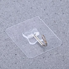 5 Pcs Transparent Suction Cup Hanger Reusable Hooks Heavy Duty Rack