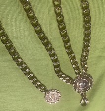 Vintage Gold Tone Multilayer Chain Belt Medallion Boho Waist Belly Hip 48