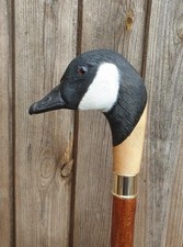 Bird handle hand carved wooden walking stick for men women cane best gift