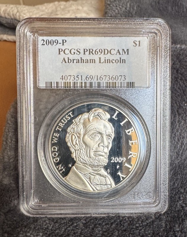 2009-P Abraham Lincoln Commemorative Silver Dollar PCGS PR69DCAM