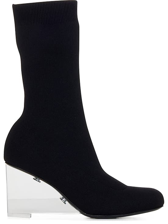 McQueen - Women - High-heeled fabric ankle boots - Black 308890₽