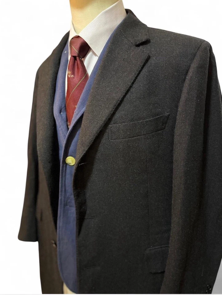 Abrigo de espiga Canali para hombre - talla 52 IT (42R UK/US) - 100 % lana virgen Foto 3 de 4