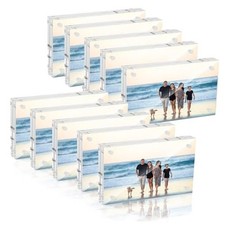 4x6 Acrylic Picture Frame 10 Pack, Clear Picture Frames Double Sided 4"x6"