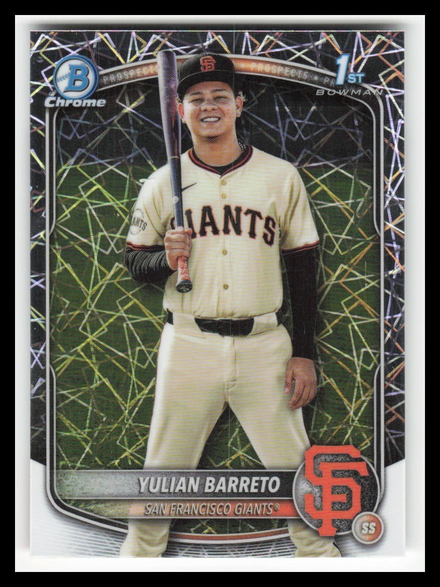 2025 Bowman Chrome Prospects Laser Refractors #BCP229 Yulian Barreto