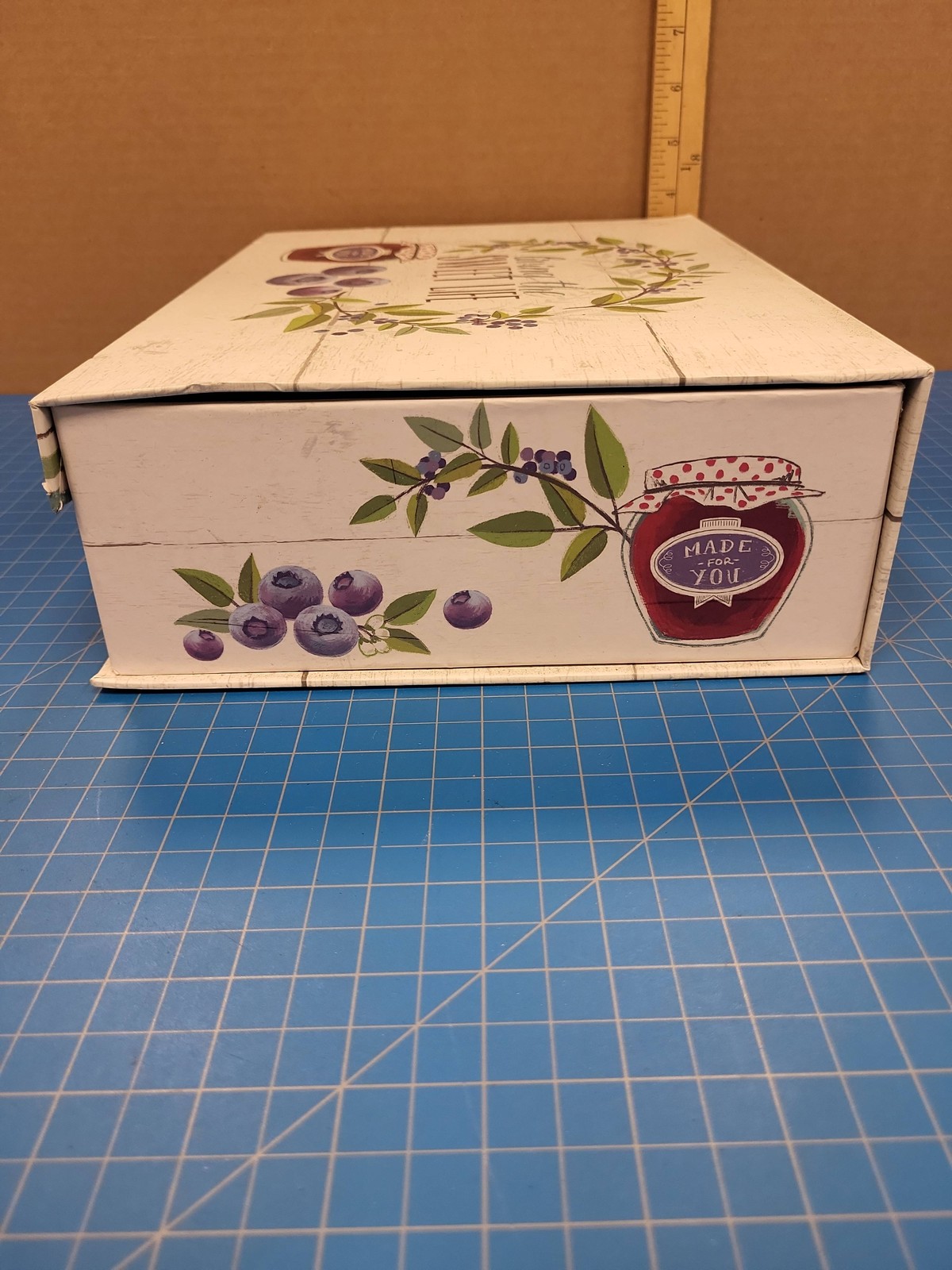 Sweet Life Decorative Box Wood Look Design Storage Container Home Decor 12.5x9x4