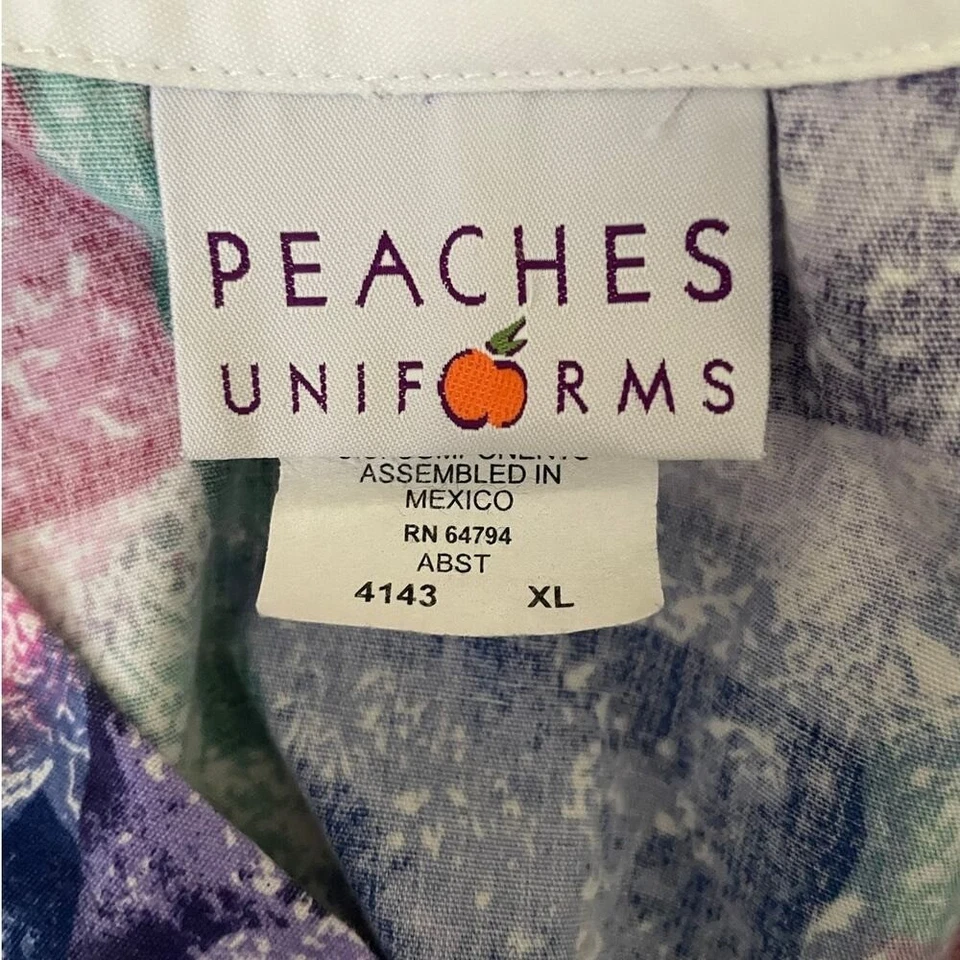 Uniforme Melocotones Mujer Top XL Uniforme Médico Enfermera Trabajo Dental Informal Foto 2 de 4