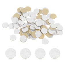 100pcs Round Adhesive Felt 13mm 1/2" Craft Stickers Non-Woven Fabric White