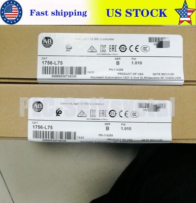 New Factory Sealed Allen Bradley 1756-L75 SER B ControlLogix 32MB PLC Controller