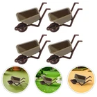 4 Pcs Miniature Doll House Accessories Wheelbarrow Decor Dollhouse Farm Garden