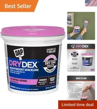 Acrylic DryDex Spackling, 32 oz – Quick-Dry Compound for Interior/Exterior Use