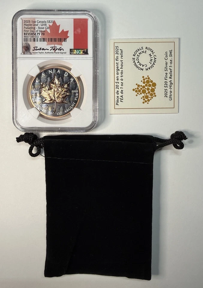 2025 Canada Maple Leaf NGC Reverse PF70 Ultra High Relief - Bag & COA Included - Image 3 of 4