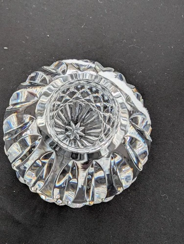 Vintage Original Signed Waterford Cut Crystal Ball Candle Holder pre 2000