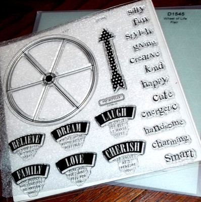 CTMH 1545 WHEEL OF LIFE ~Word Definitions: Dream, Laugh, Cherish,Family, Believe