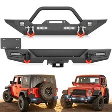 Rearfront Bumper Wled Light For 2007-2018 Jeep Wrangler Jk Jku 24 Dr Off-road