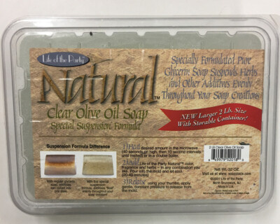 Clear Olive Oil Special Suspension Formula Soap Base, 2 lb., Life of the Party