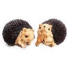 Outdoor Decor Garden Staute Sculptural Little Hedgehog Lawn Ornament 2.2"H