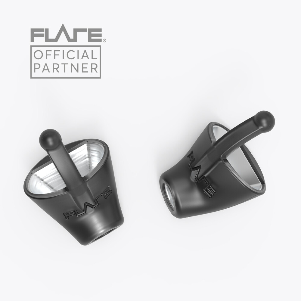 Flare Calmer Pro - Alternativa ai tappi per le orecchie - Riduce i rumori fastidiosi senza bloccare il suono - Versione Premium - Morbido silicone con anima in alluminio - Ghiaccio