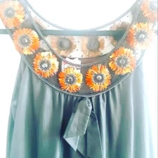 Anthropologie Silk Feather Gatsby Cocktail Dress M