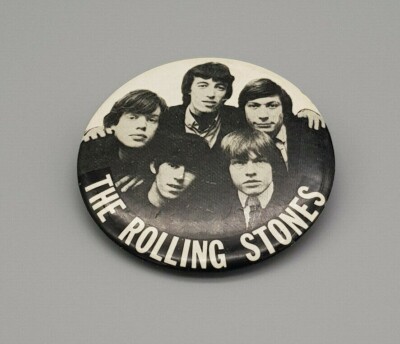 Very large Original Rolling Stones 60s Tour Button 85mm