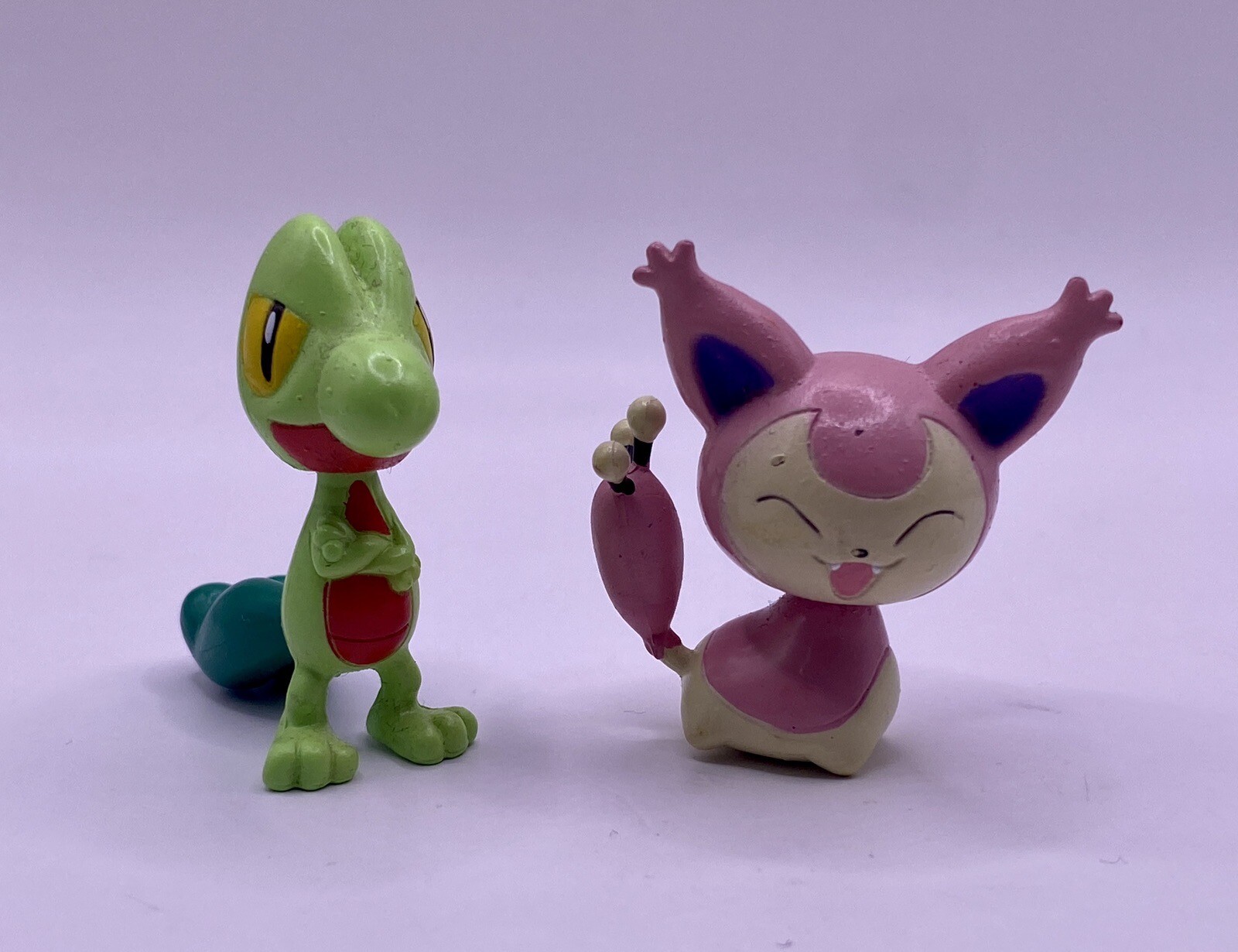 Nintendo Pokémon Skitty & Treecko yujin Miniature Figures Bobblehead 2