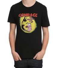  Cartoon Network COURAGE THE COWARDLY DOG SHADOW T-Shirt NWT Licensed & Official
