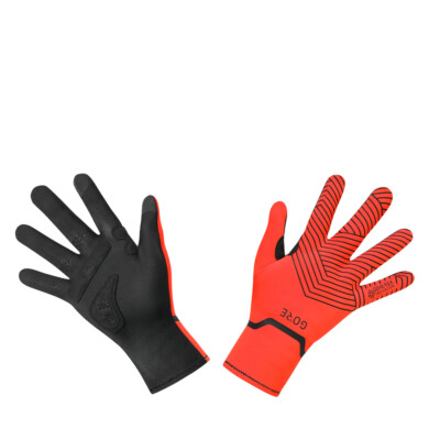 Gore Wear C3 GTX Stretch Mid Gloves Fireball Black Fahrradhandschuhe Rot