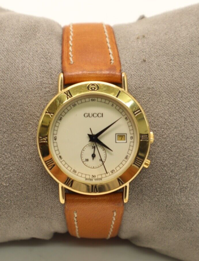 稀少】GUCCI 腕時計 3800Jr スモセコ ワンプッシュクロノグラフ 稀少】GUCCI 腕時計 3800Jr スモセコ ワンプッシュクロノグラフ