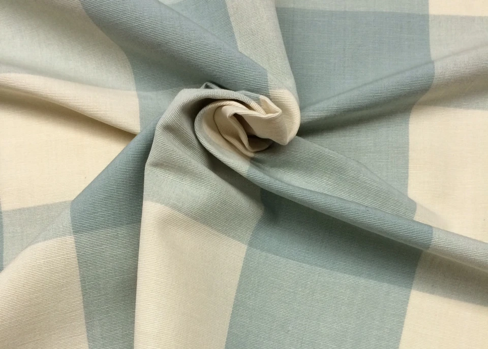 TELA MULTIUSOS BALLARD DESIGNS BUFFALO CHECK SPA AZUL CREMA CHECKER POR YARDA Foto 4 de 4