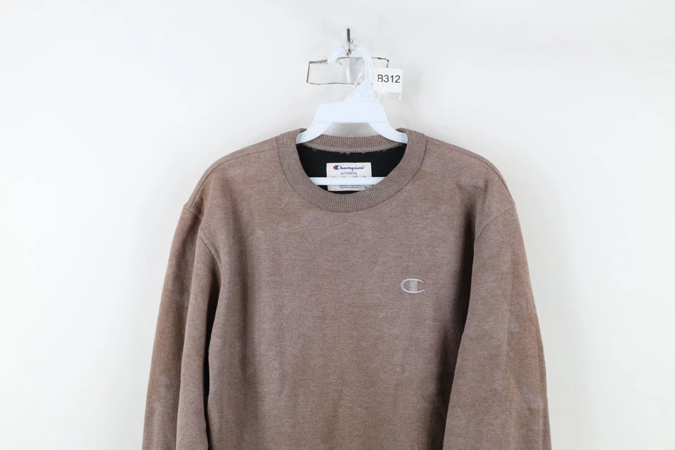 Moletom Vintage Champion Masculino Tamanho Pequeno Logotipo Clássico Desgastado Lavagem Ácida - Imagem 2 de 4