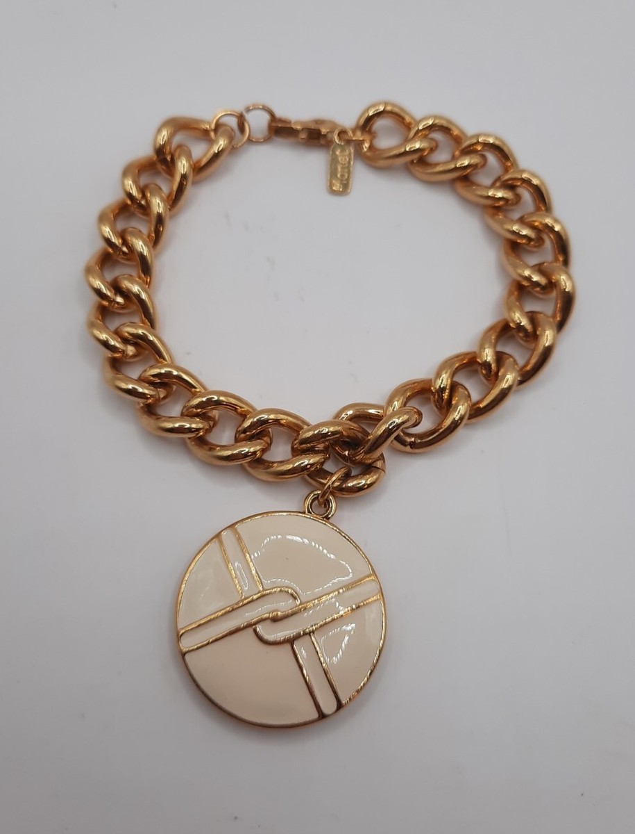 Monet Gold Tone Chain Bracelet Vintage 1960s Gold Tone Monet Link Bracelet | Gadelles VIntage main image 2
