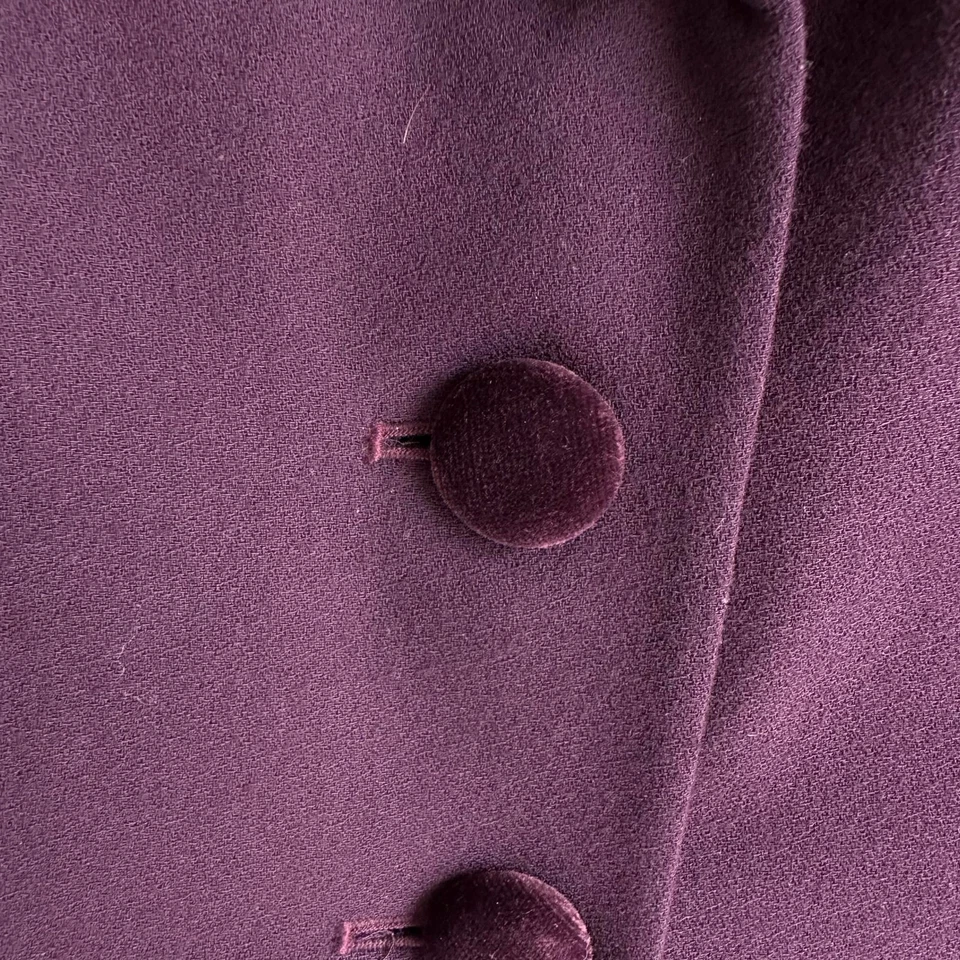 JACQUELINE FERAR Petites Ciruela Carrera Formal Damas Falda Traje, 8P Foto 4 de 4