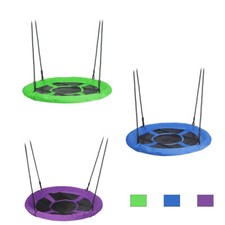 3 Colors 40" Saucer Tree Swing Outdoor Adjustable Rope Swing Platform Durable