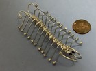 Vintage Costume Rhinestone Centipede Brooch Pin * Silver Tone *