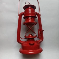 Ever Bright No 203 Kerosene Lantern, Red 12in Tall No Glass