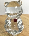 Fenton Glass Crystal Bear Figure July Birthstone Red Ruby Gift Home Decor