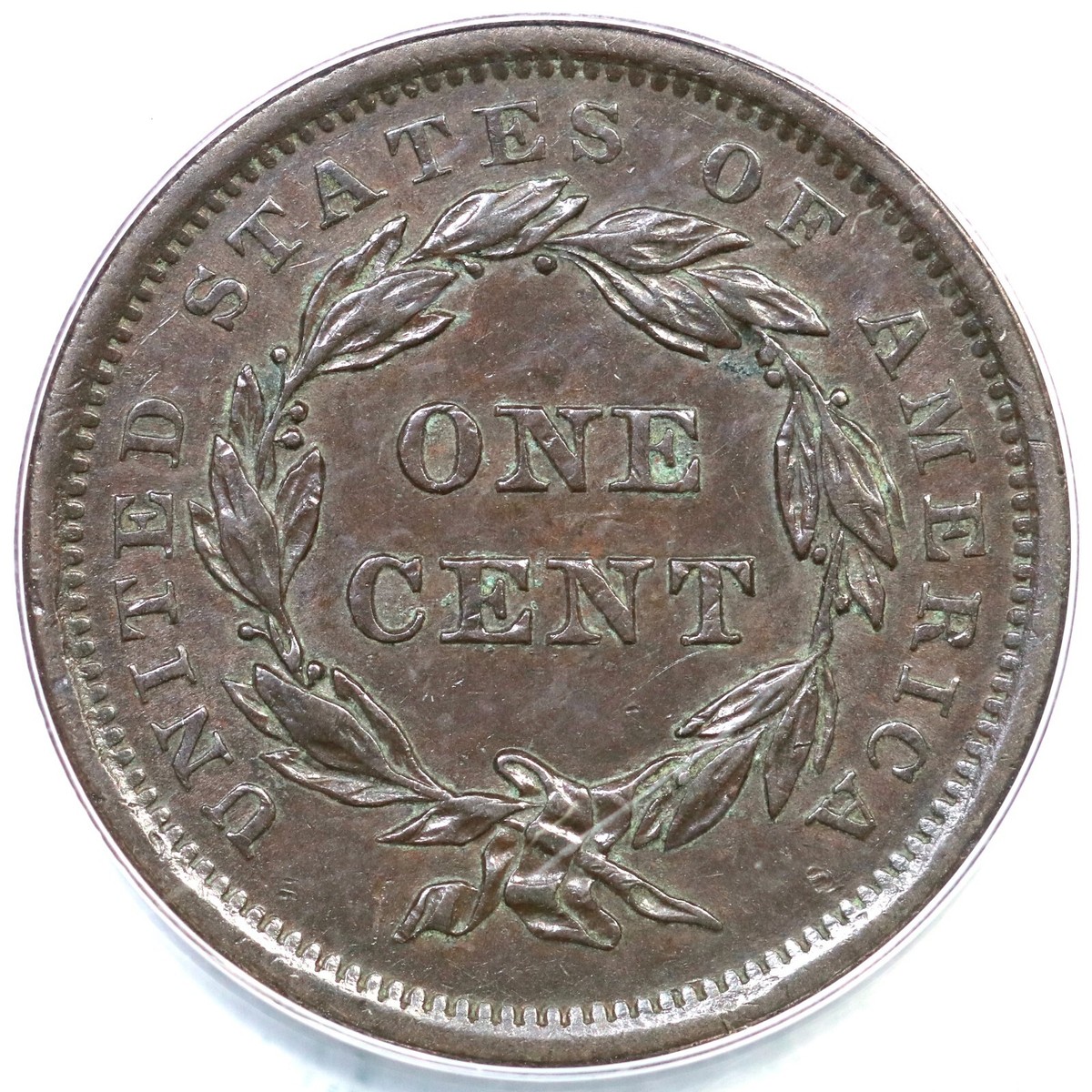 1839 N-8 R-1 ANACS AU 50 Head of 1840 Braided Hair Large Cent Coin