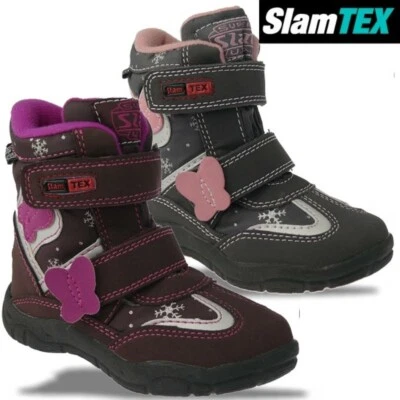 Indigo kuschelige gefütterte Stiefel mit Slam-Tex Butterfly 2 Farben Gr.21-28